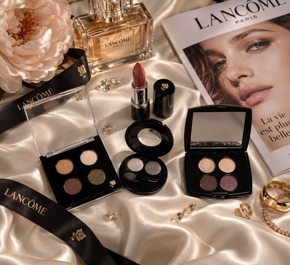Lancôme Full Makeup 4 Pcs Set Eyeshadow Palettes Lipstick Compact